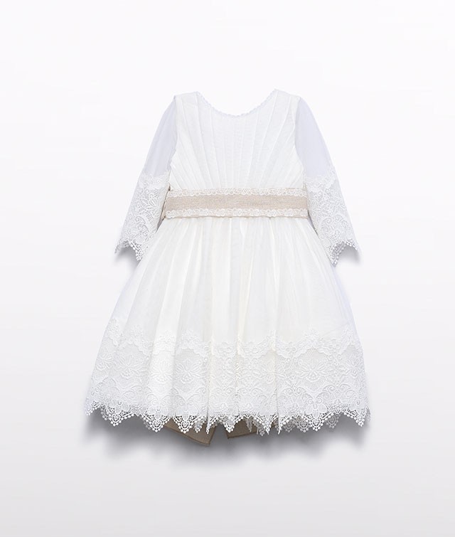 Embroidered tulle dress - 5028