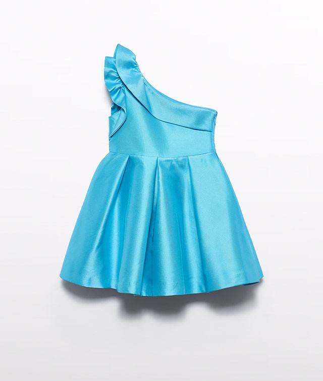 Dress 5045 Asymetric Turqoise